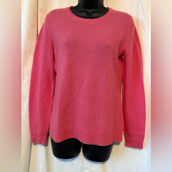Lord & Taylor Soft Pink Cashmere Long Sleeve Sweater Women's Sz M - Picture 1 of 5